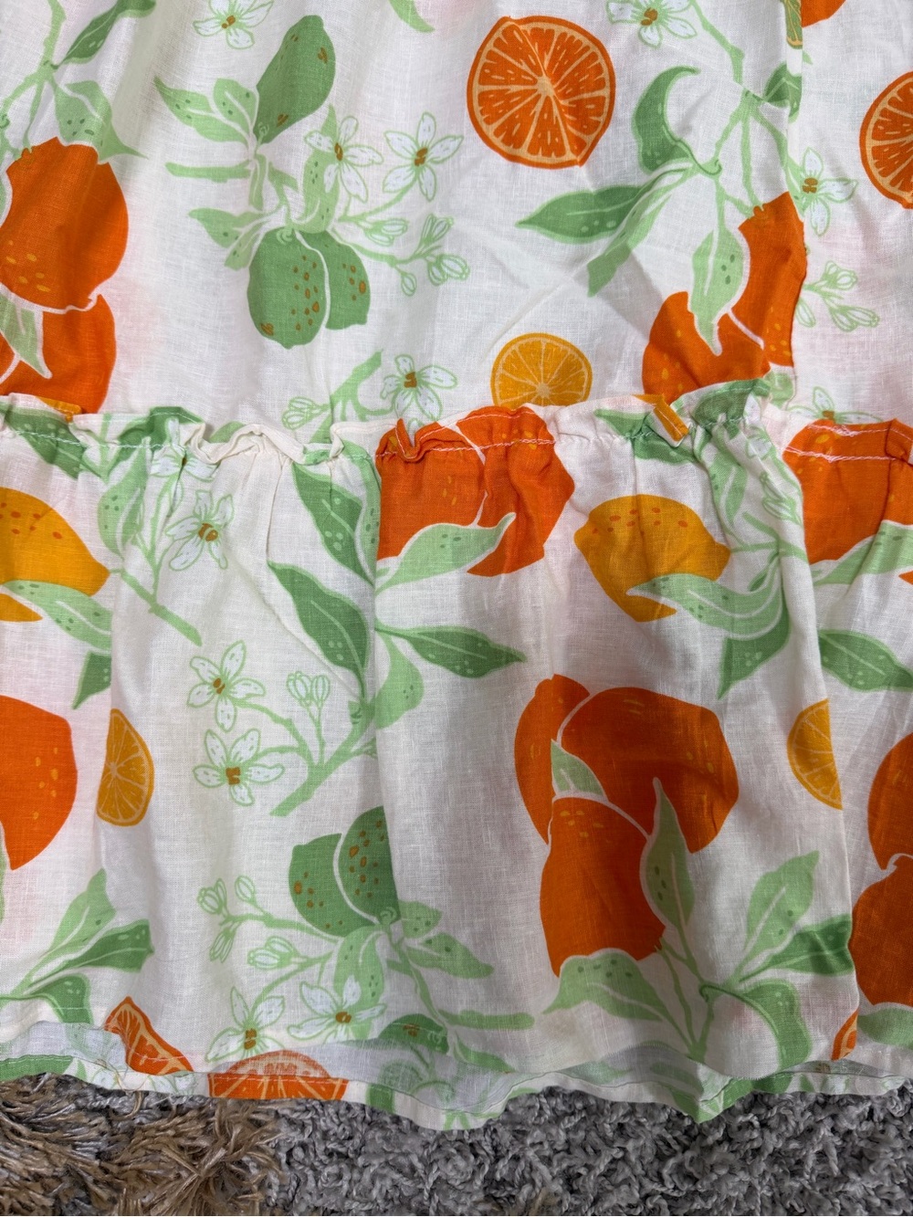 NWT Rachel Zoe 🍊 Orange citrus ruffle skirt elastic waist size large new - Picture 7 of 8